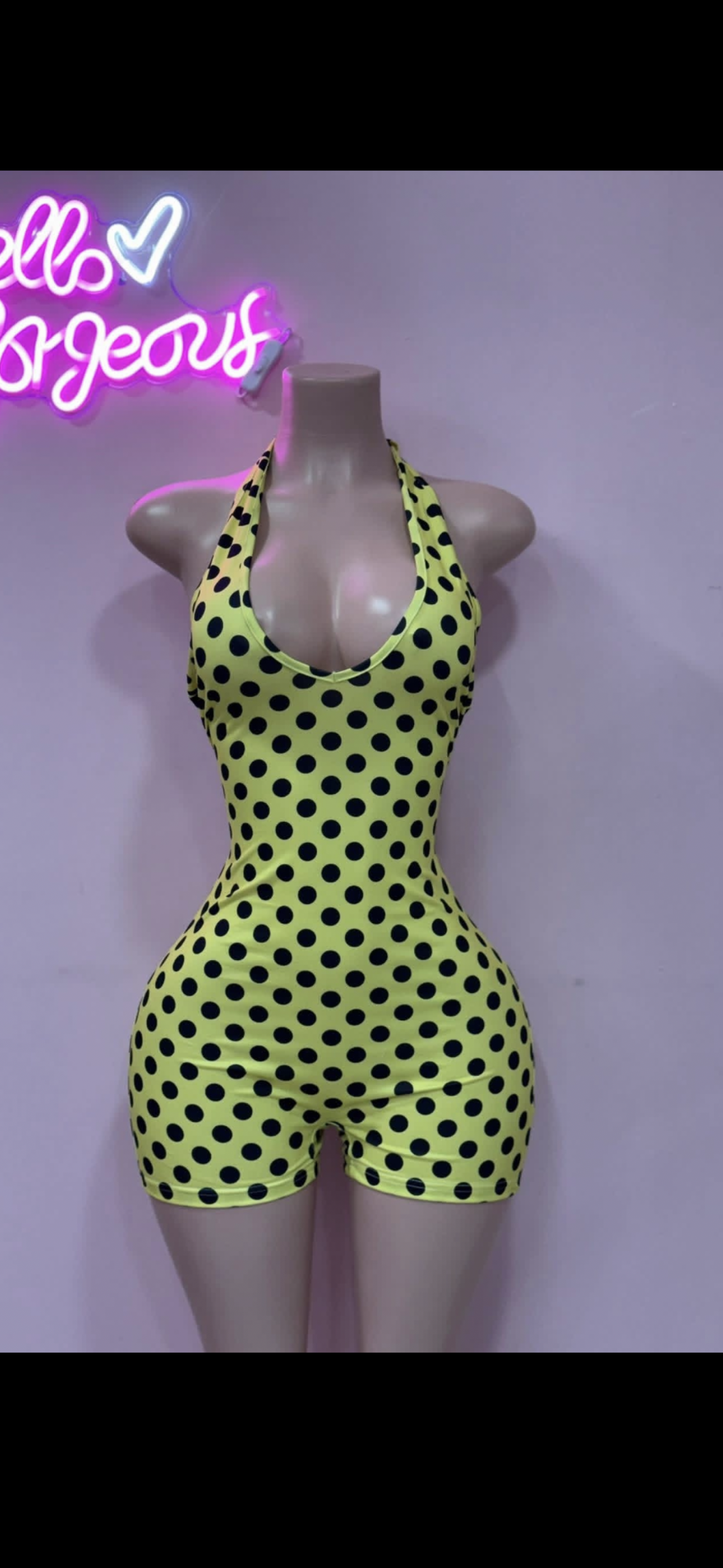 Polka dot romper